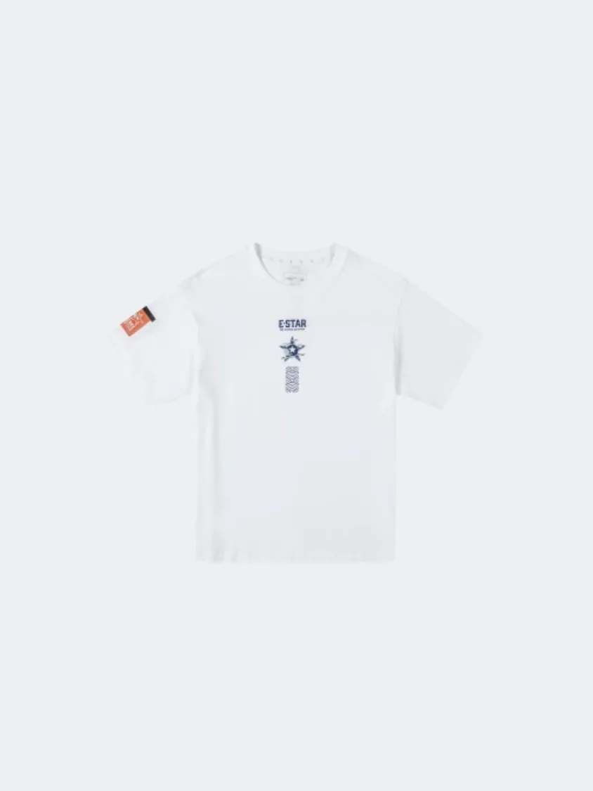 Erke Kids-Boys Lifestyle Neck T-Shirt White