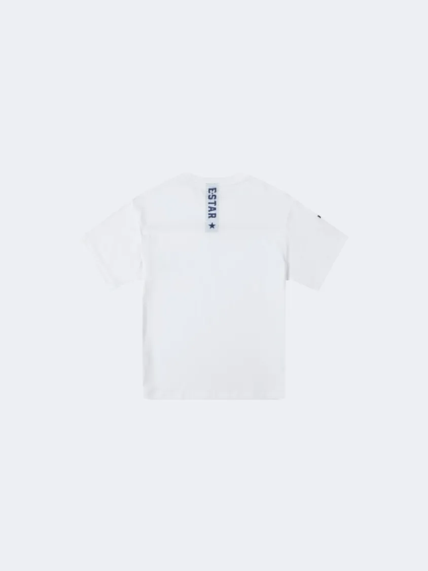 Erke Kids-Boys Lifestyle Neck T-Shirt White