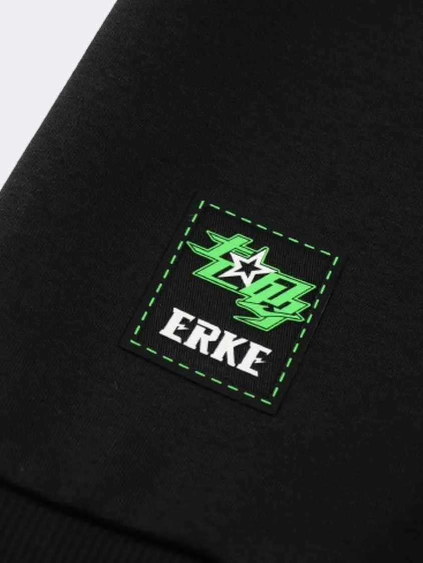 Erke Kids-Boys Training Hoody Black/Green