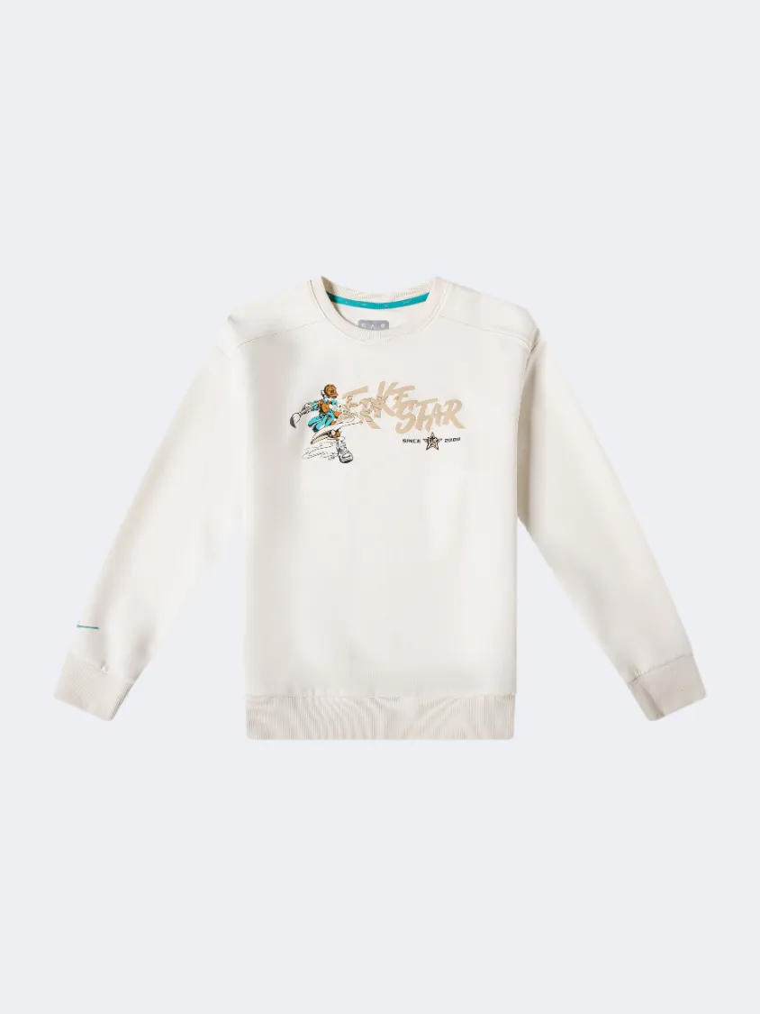 Erke Kids-Boys Training Sweatshirt Glacier White