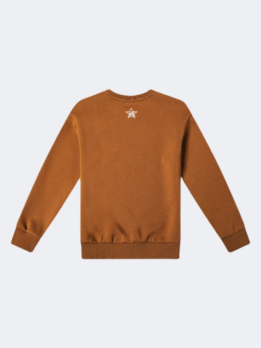 Erke Kids-Boys Training Sweatshirt Saddle Brown