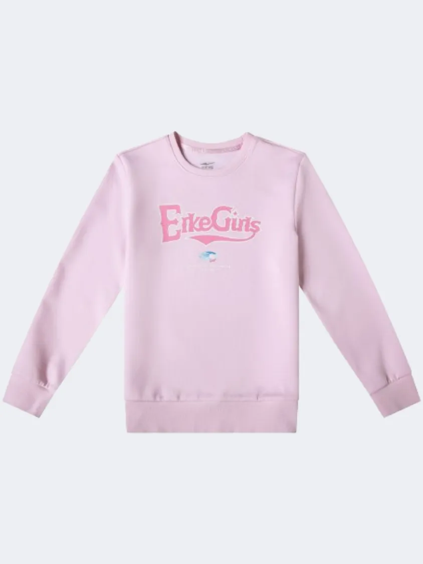 Erke Kids-Girls Training Sweatshirt Light Purple