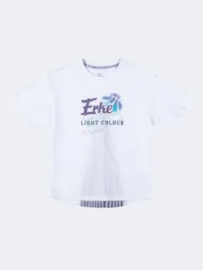 Erke Kids-Girls Training T-Shirt White/Purple