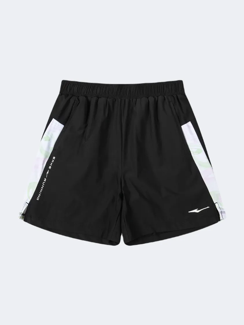 Erke Knitted Kids-Girls Training Short Black/White