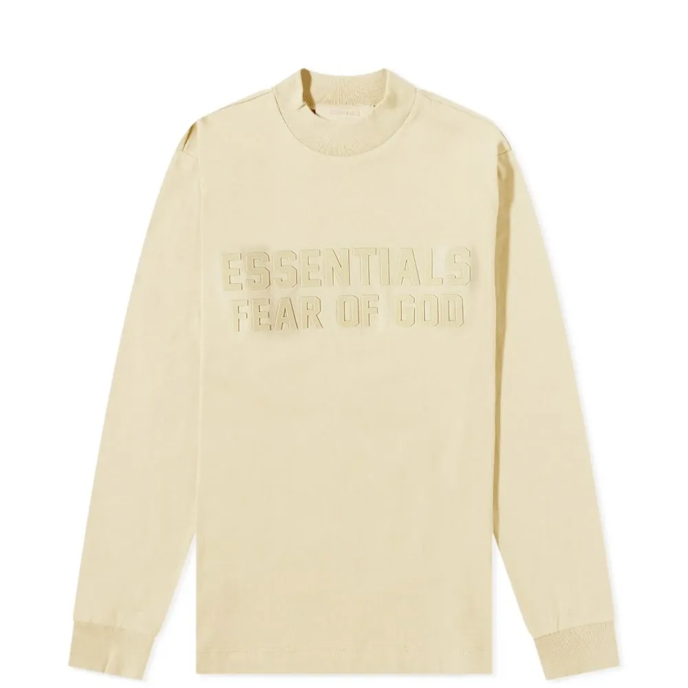 Essentials Kids Logo Long Sleeve T-Shirt in Egg Shell