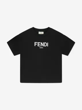 Fendi Kids - Kids Logo T-Shirt in Black | Childsplay Clothing