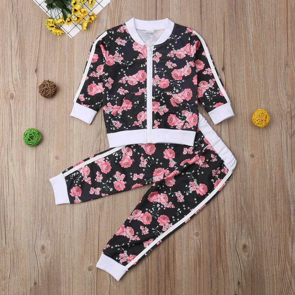 Floral Jacket & Jogger For Kids