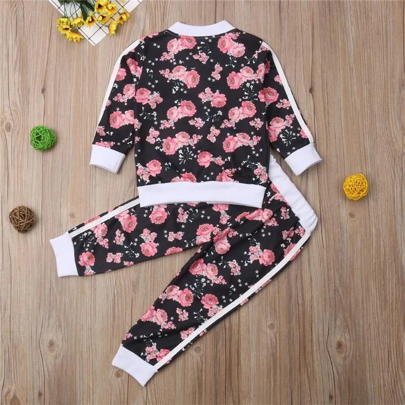 Floral Jacket & Jogger For Kids