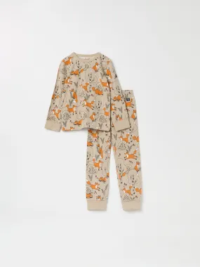 Fox Print Kids Pyjamas