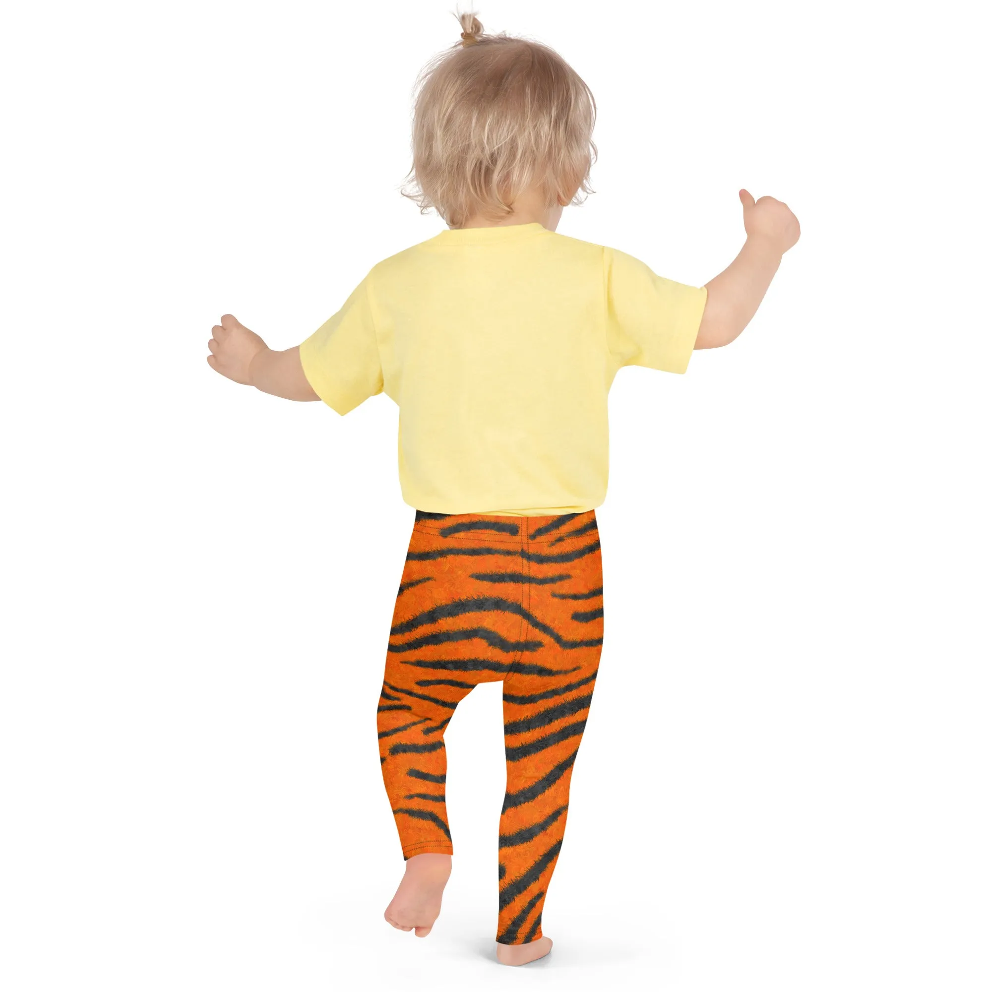 Fuzzy Tiger Stripe Print Kids' Leggings