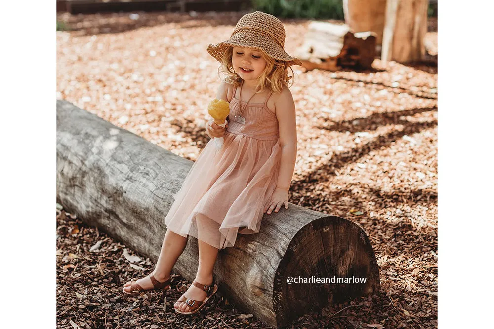 Gaia Summer Hat available in 2 sizes: Mum, Daughter, and Son