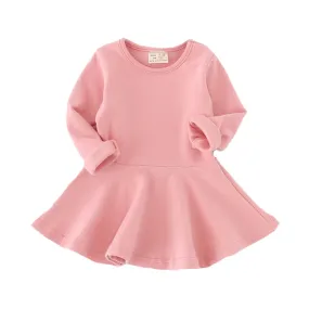 Girls Autumn Princess Dress with Long Petal Sleeves for 1-4 Year Olds