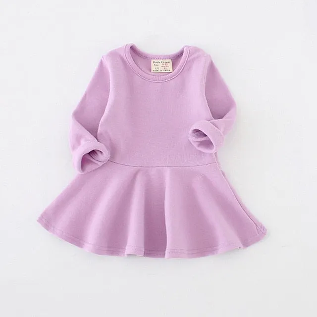 Girls Autumn Princess Dress with Long Petal Sleeves for 1-4 Year Olds