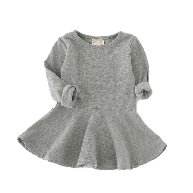 Girls Autumn Princess Dress with Long Petal Sleeves for 1-4 Year Olds