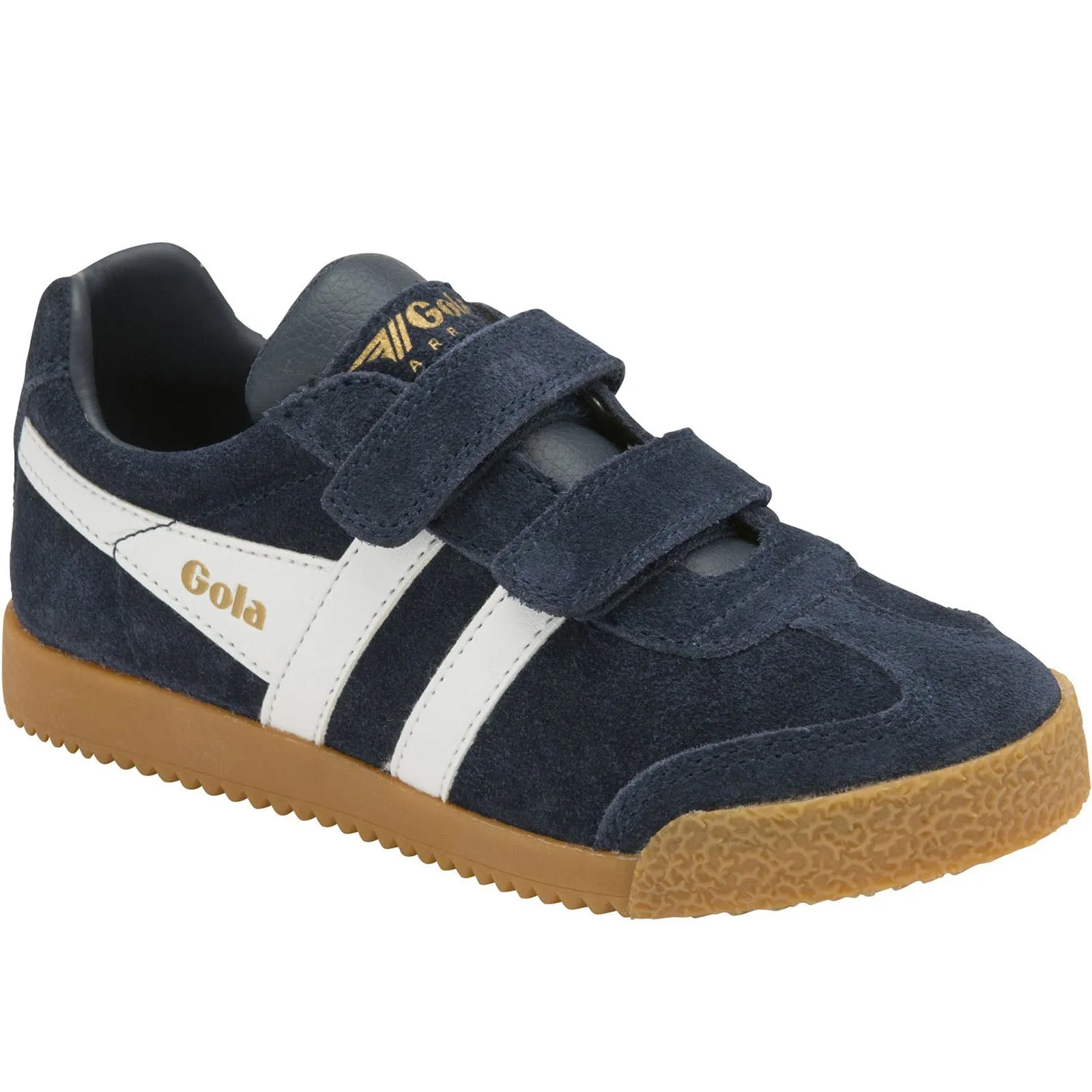 Gola Kids Harrier Strap Hook & Loop Suede Trainers