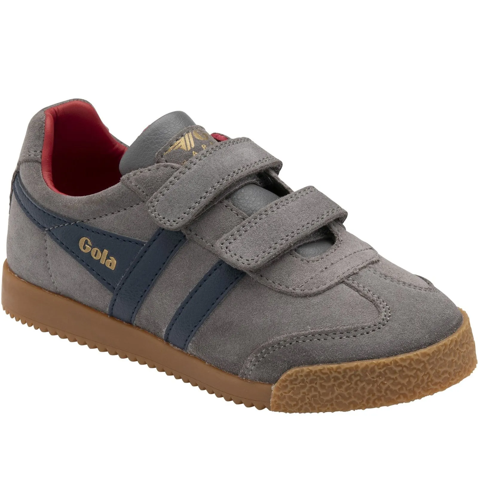 Gola Kids Harrier Strap Hook & Loop Suede Trainers