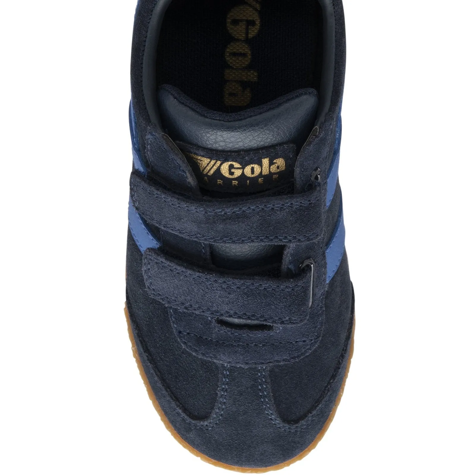 Gola Kids Harrier Strap Hook & Loop Suede Trainers