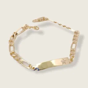 Star ID Plate Gold-Plated Bracelet