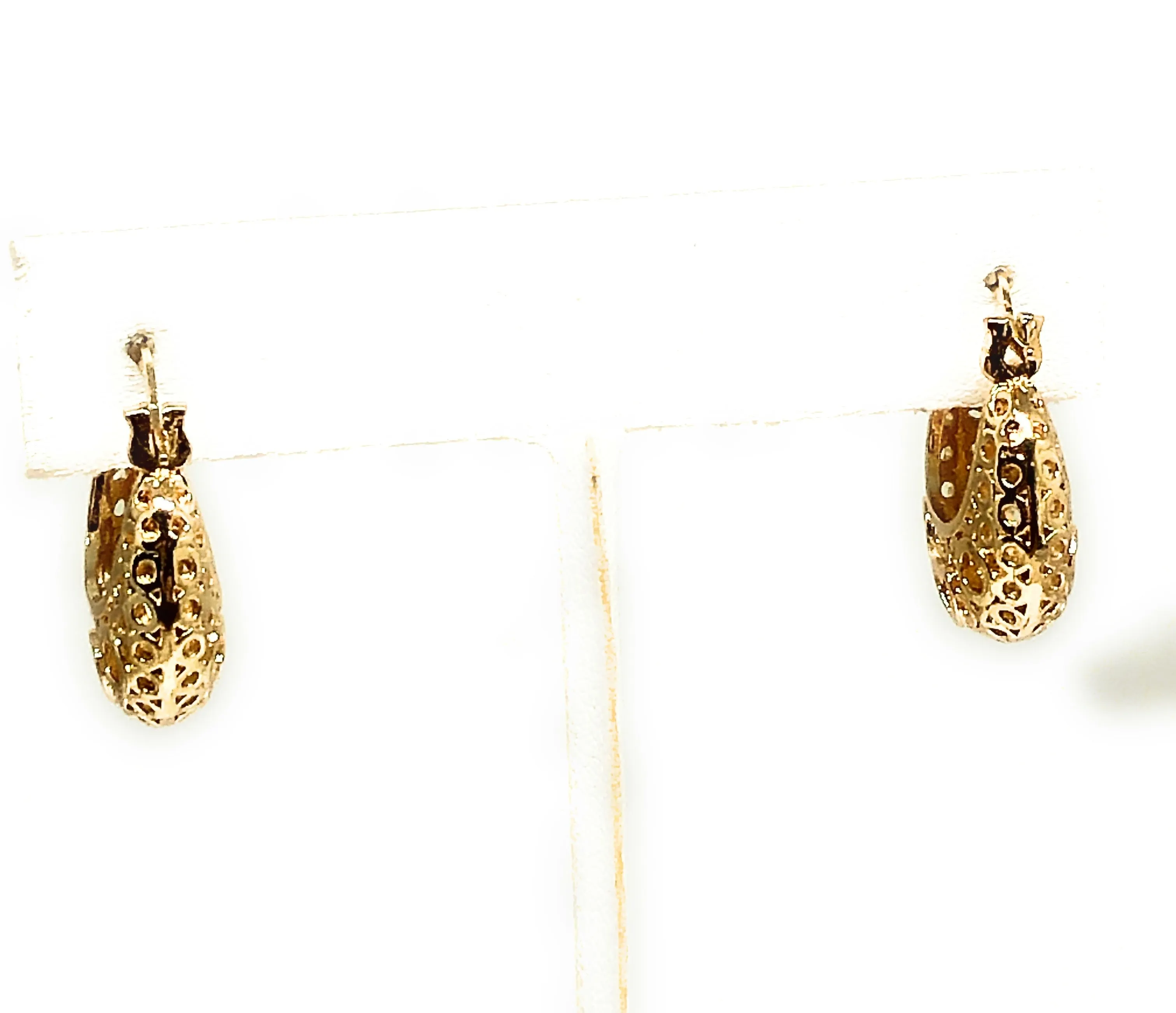 Kids Gold Heart Basket Earrings