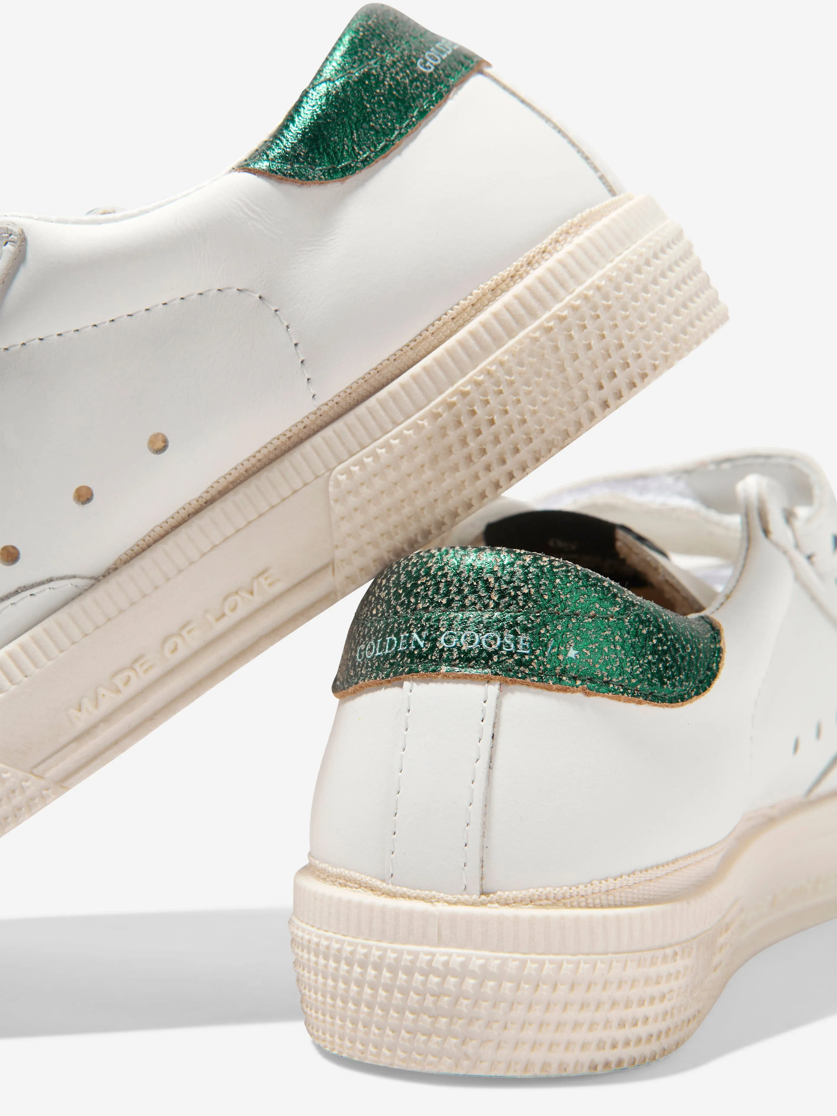 Golden Goose Kids - Kids May Leather And Suede Star Trainers | Childsplay Clothing