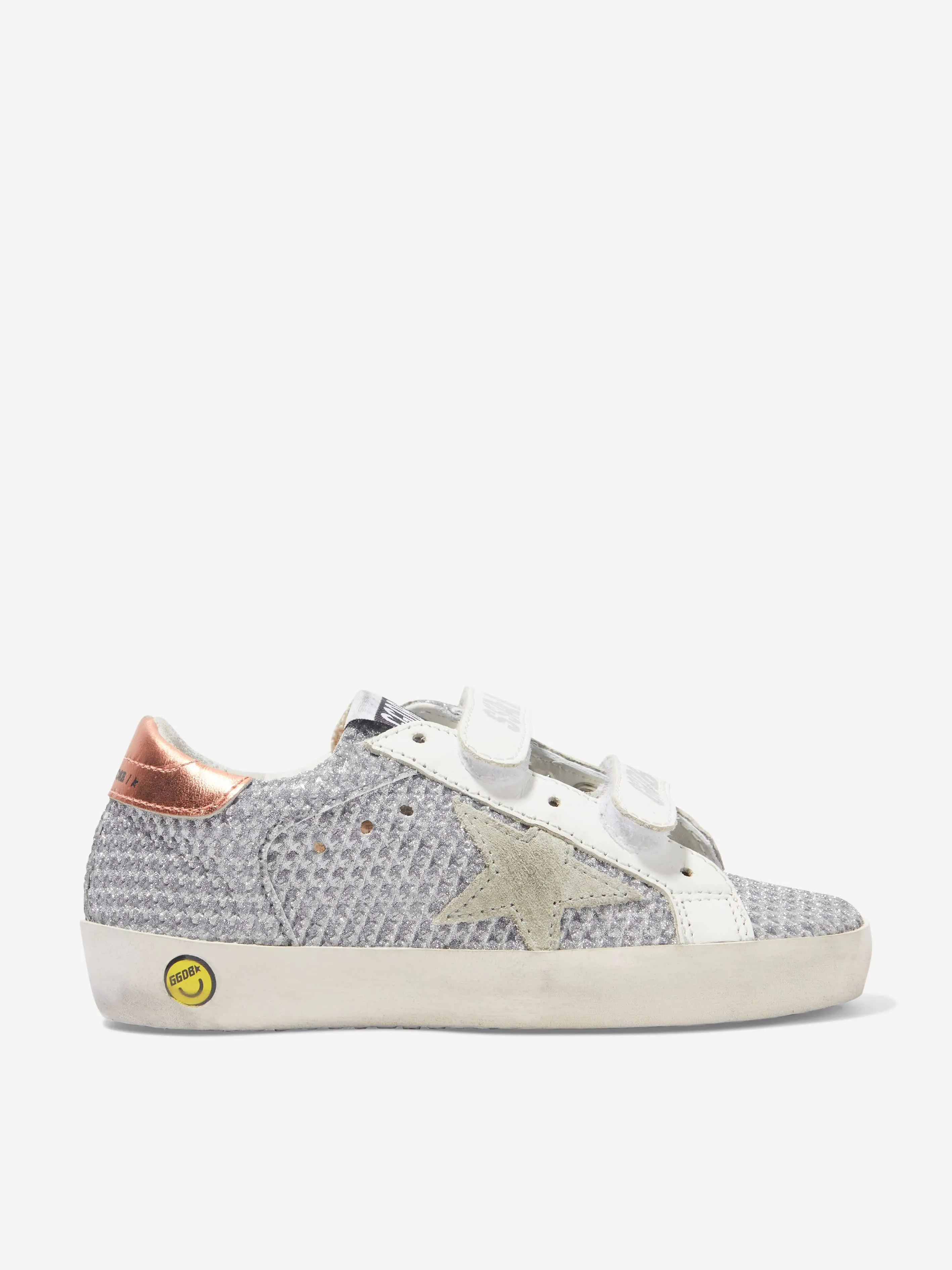 Golden Goose Kids - Kids Old School Glitter And Suede Star Trainers | Childsplay Clothing