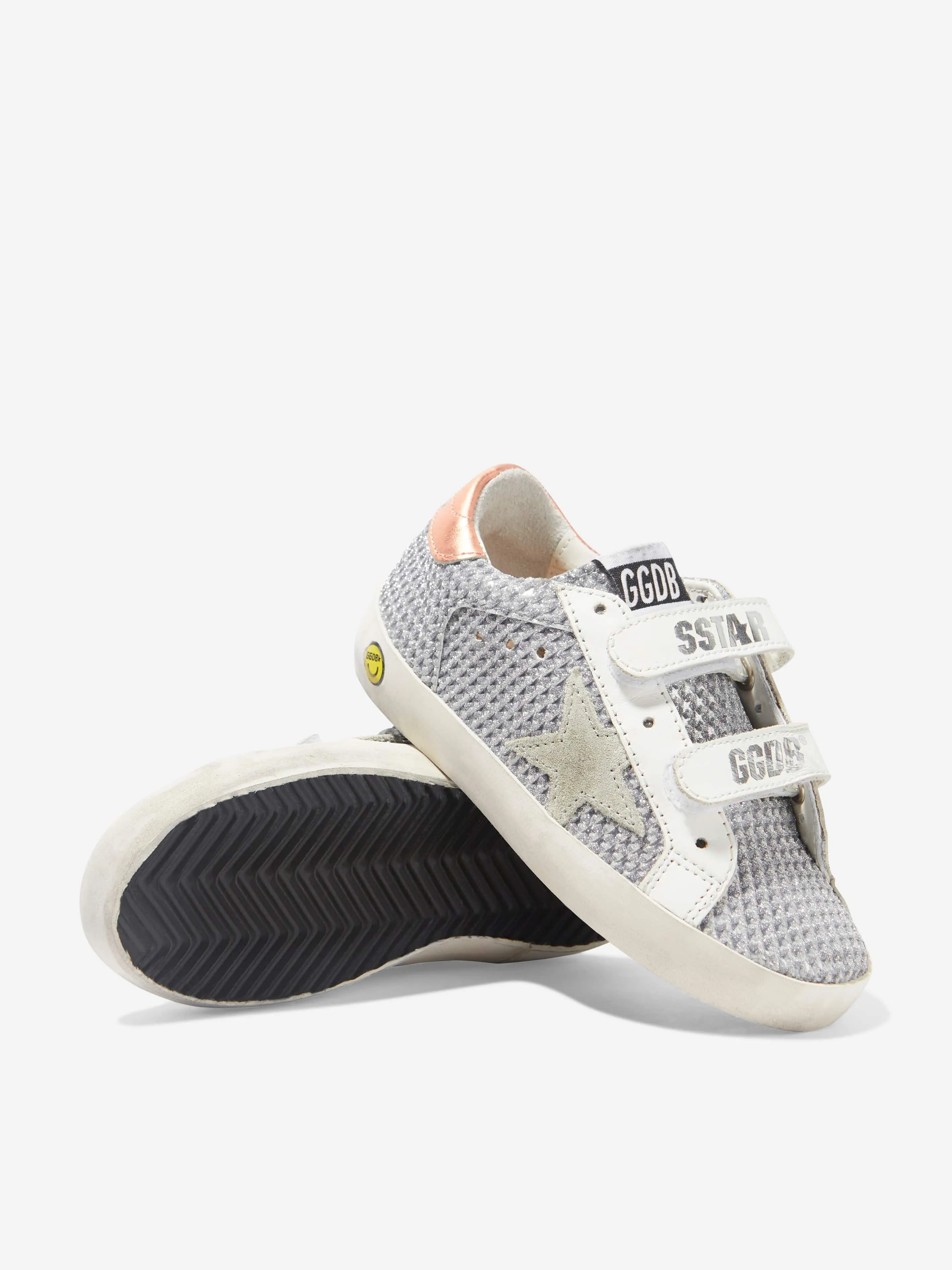 Golden Goose Kids - Kids Old School Glitter And Suede Star Trainers | Childsplay Clothing