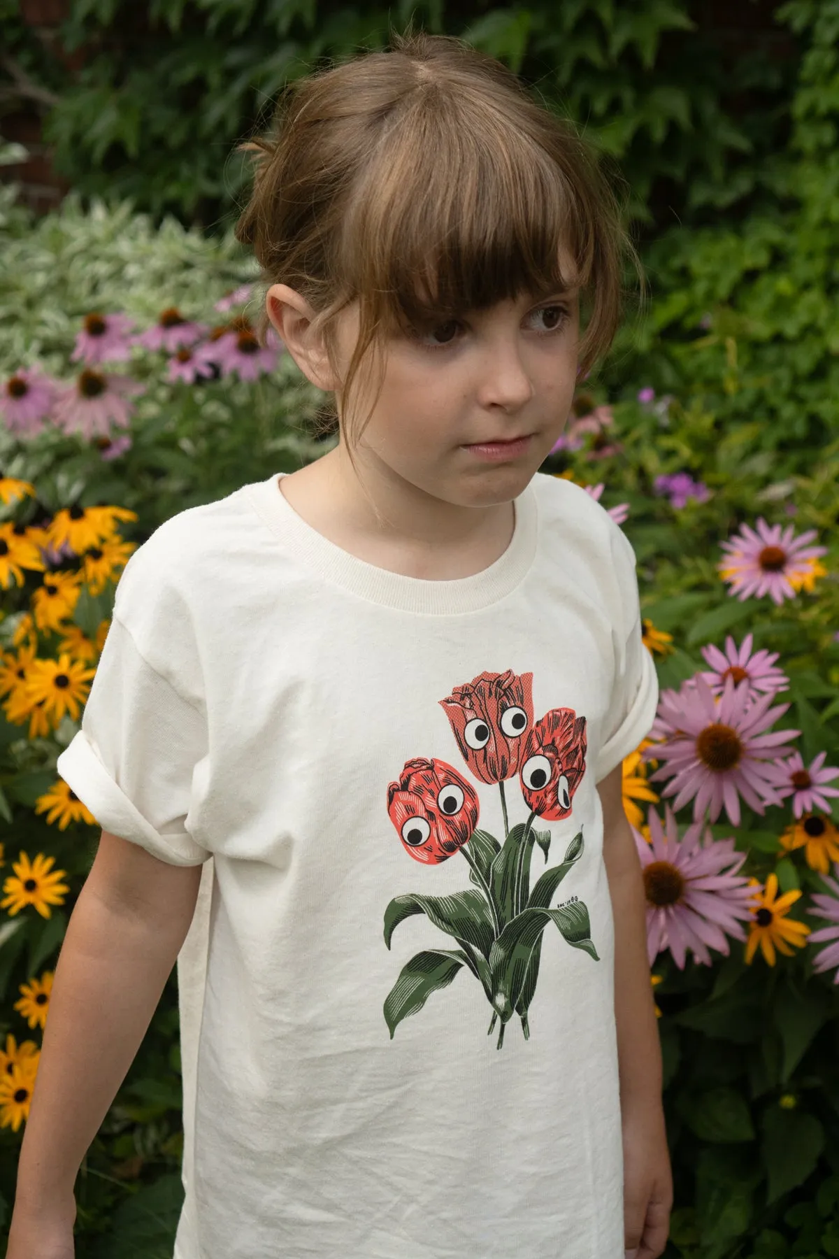 Googly Tulips Kids T-Shirt