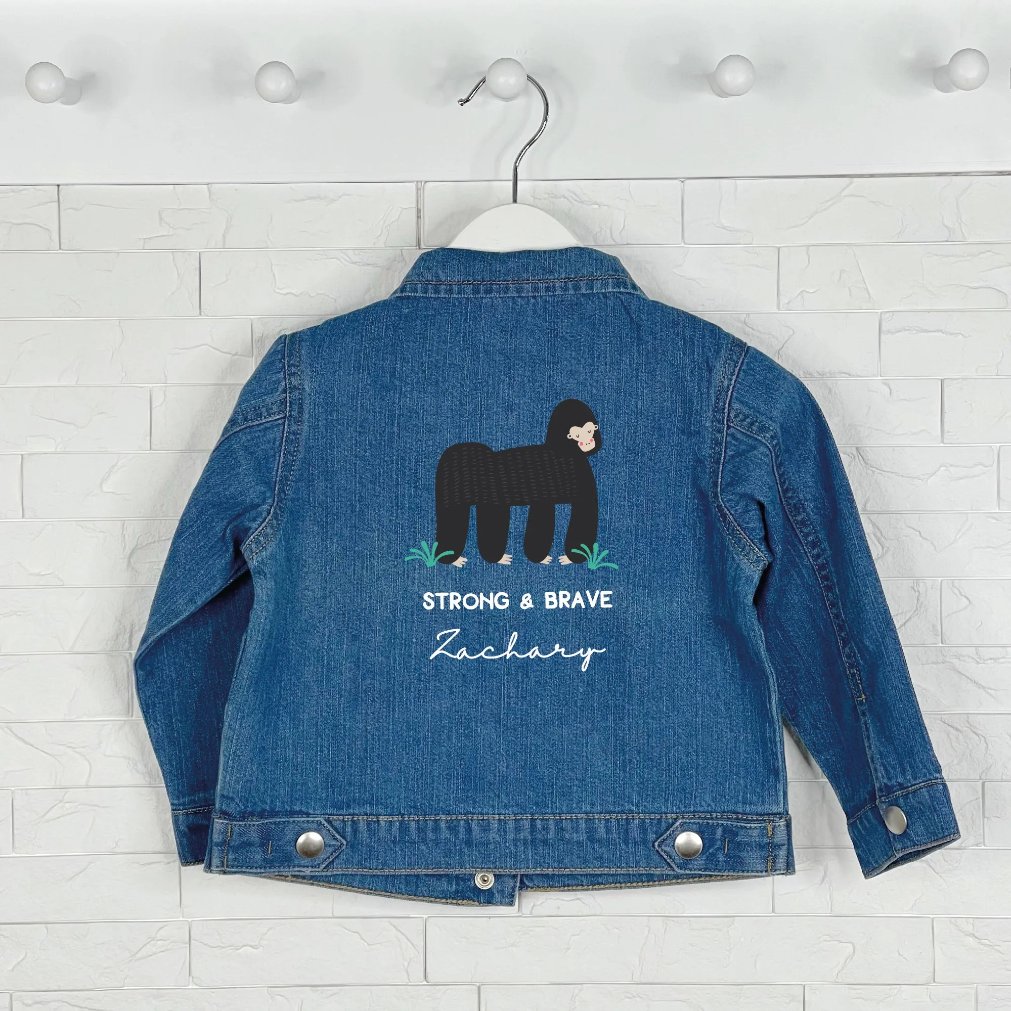 Gorilla Personalised Baby/Kids Denim Jacket