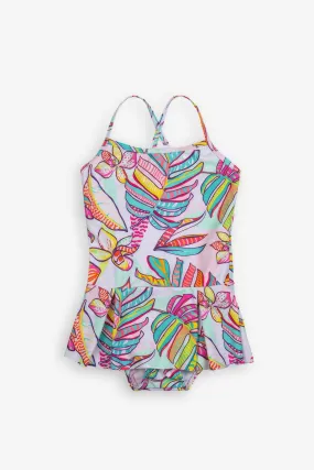 GOTTEX KIDS PALM ISLAND ROUND NECK SWIMDRESS