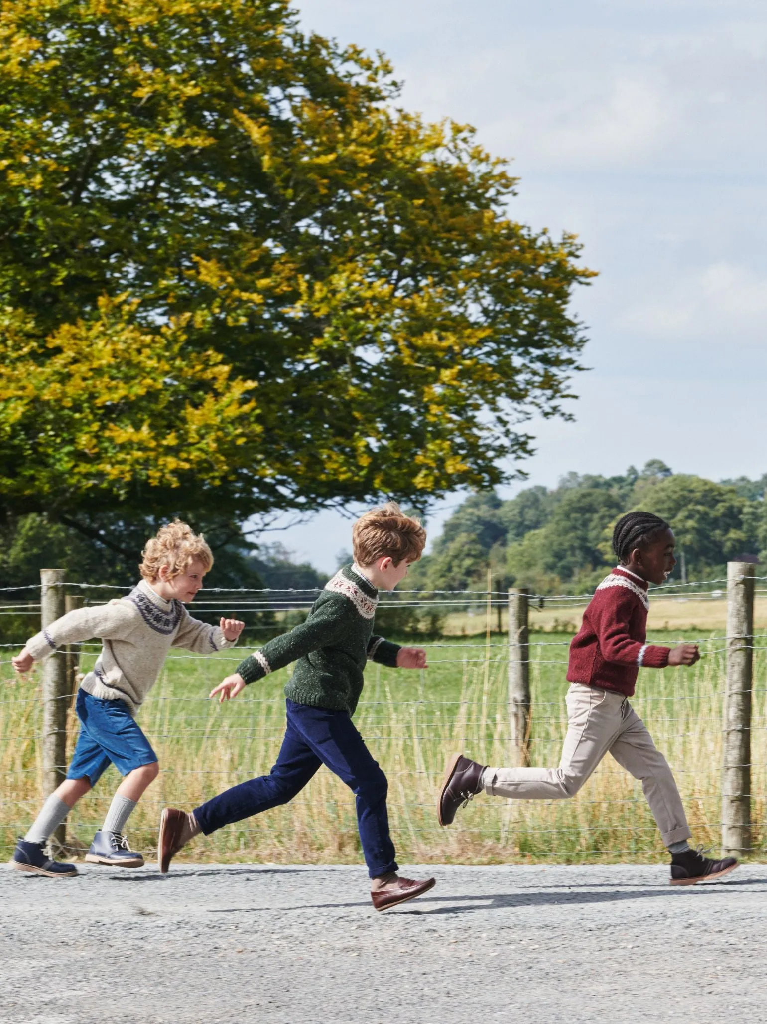 Green Merino Fair Isle Kids Jumper