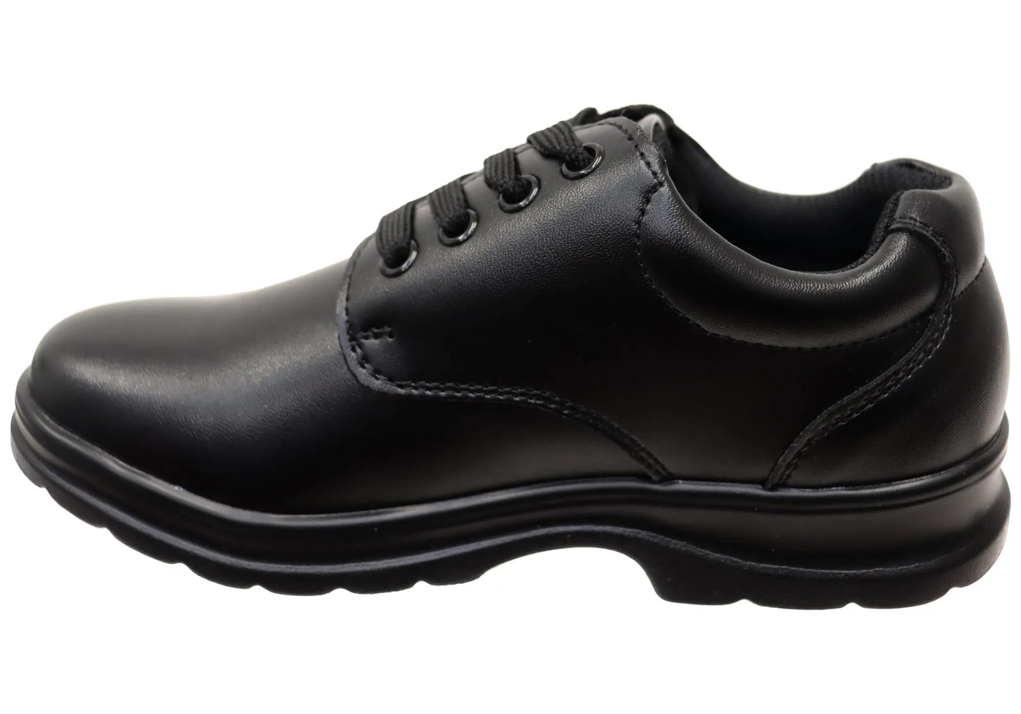 Grosby Educate 2 Kids/Youths Comfortable Lace Up Leather School Shoes