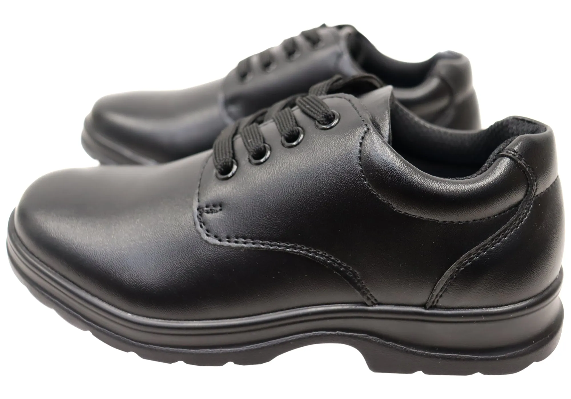 Grosby Educate 2 Kids/Youths Comfortable Lace Up Leather School Shoes