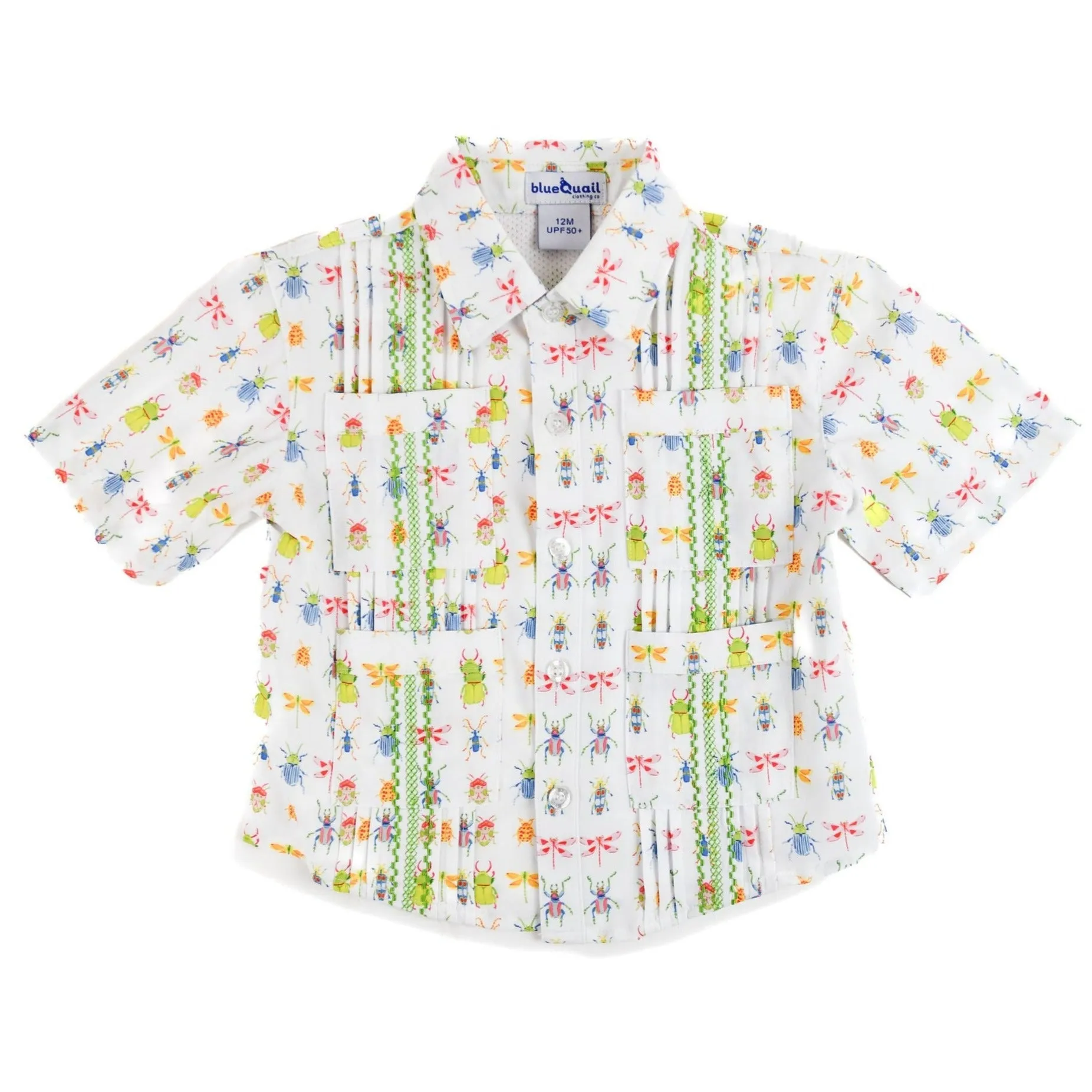 Men's Beetle Print Guayabera Shirt