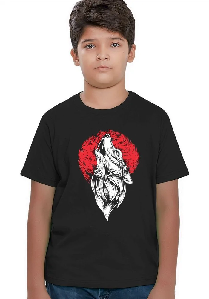 Hauling Wolf Glow Sr Kids T-Shirt