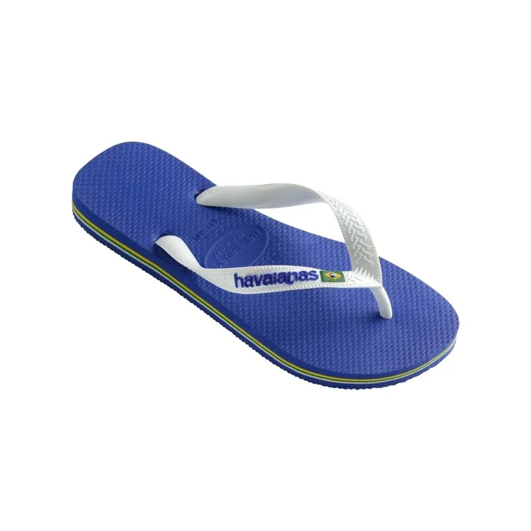 Havaianas Kids Brasil Logo Blue Sandals