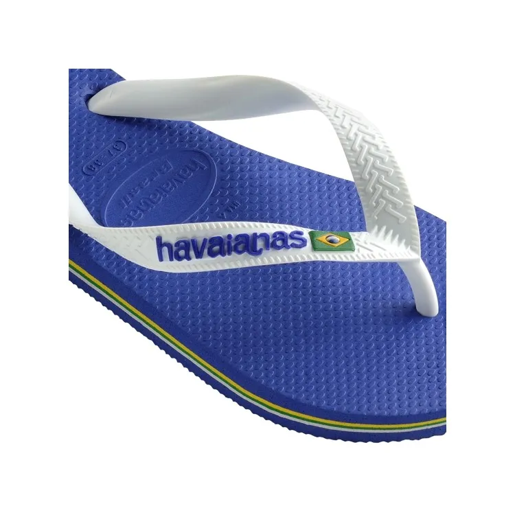 Havaianas Kids Brasil Logo Blue Sandals