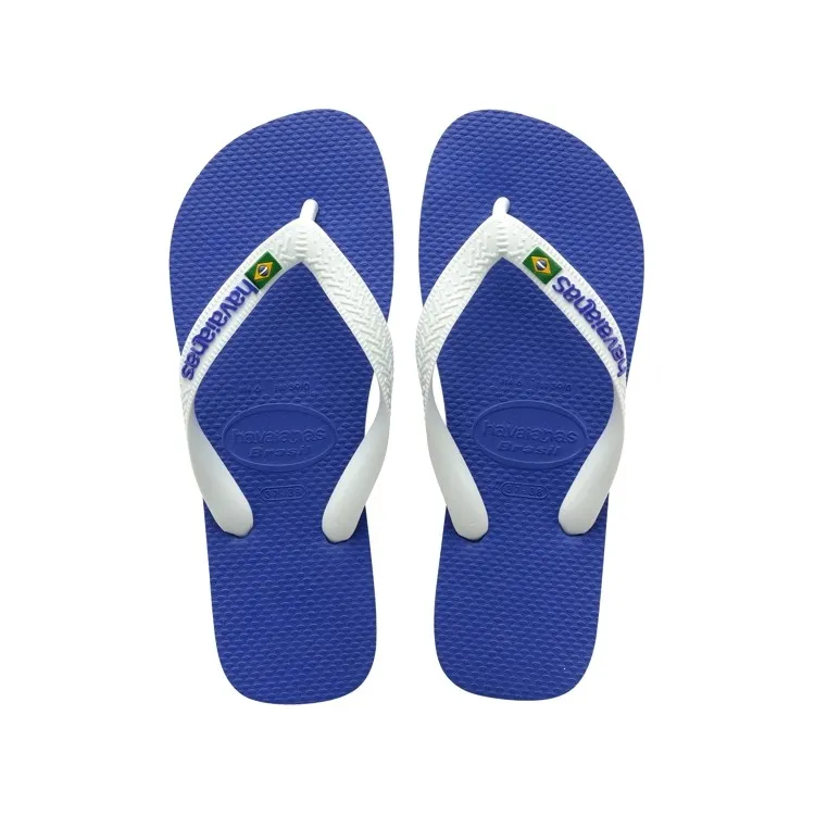 Havaianas Kids Brasil Logo Blue Sandals