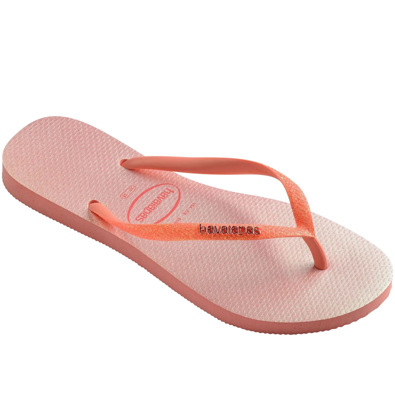 Havaianas Kids Square Glitter Neon Flip Flops