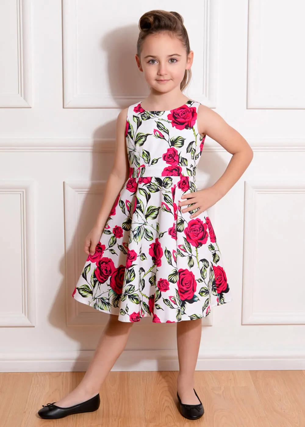 Hazel Floral Swing Dress for Kids