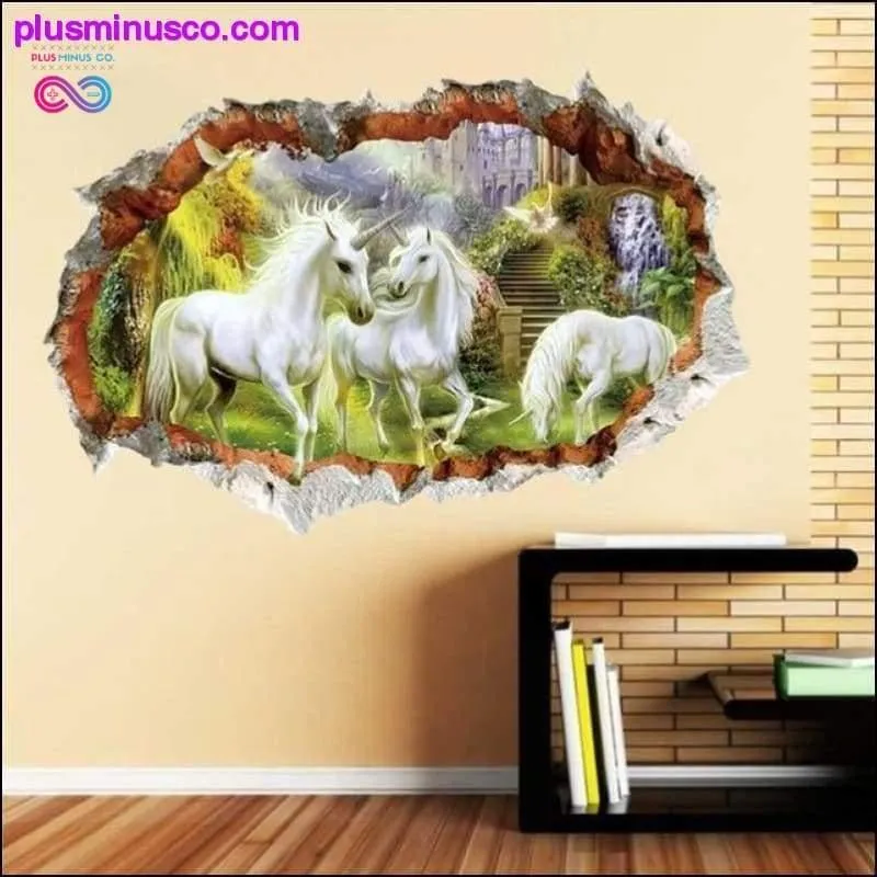 3D Broken Wall Hole Wall Decals for Home and Office