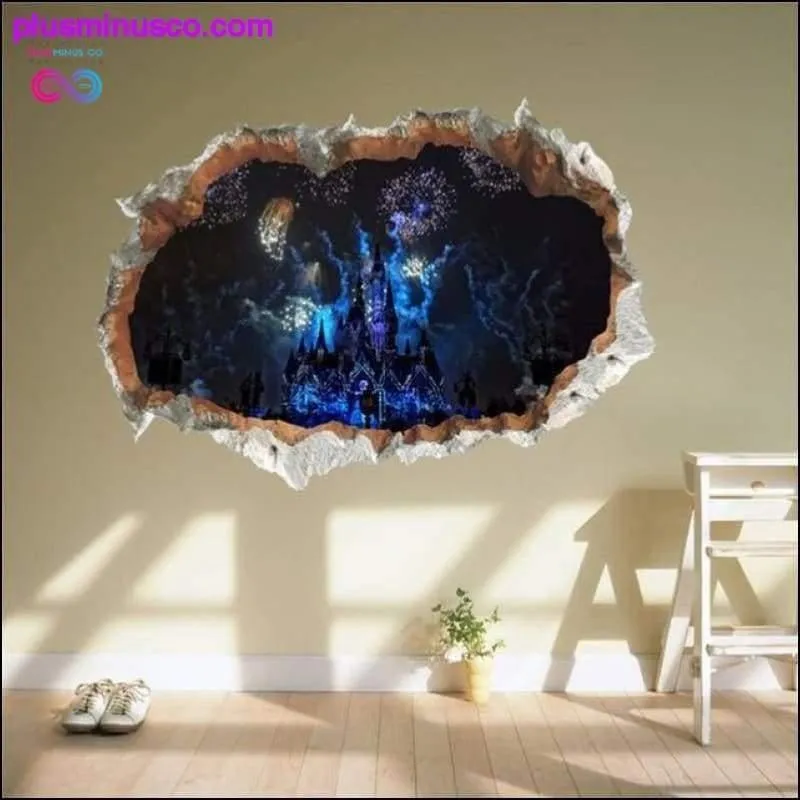 3D Broken Wall Hole Wall Decals for Home and Office