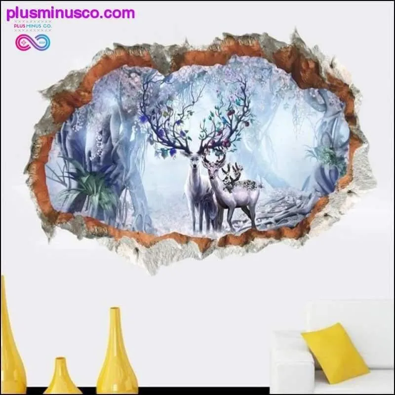 3D Broken Wall Hole Wall Decals for Home and Office