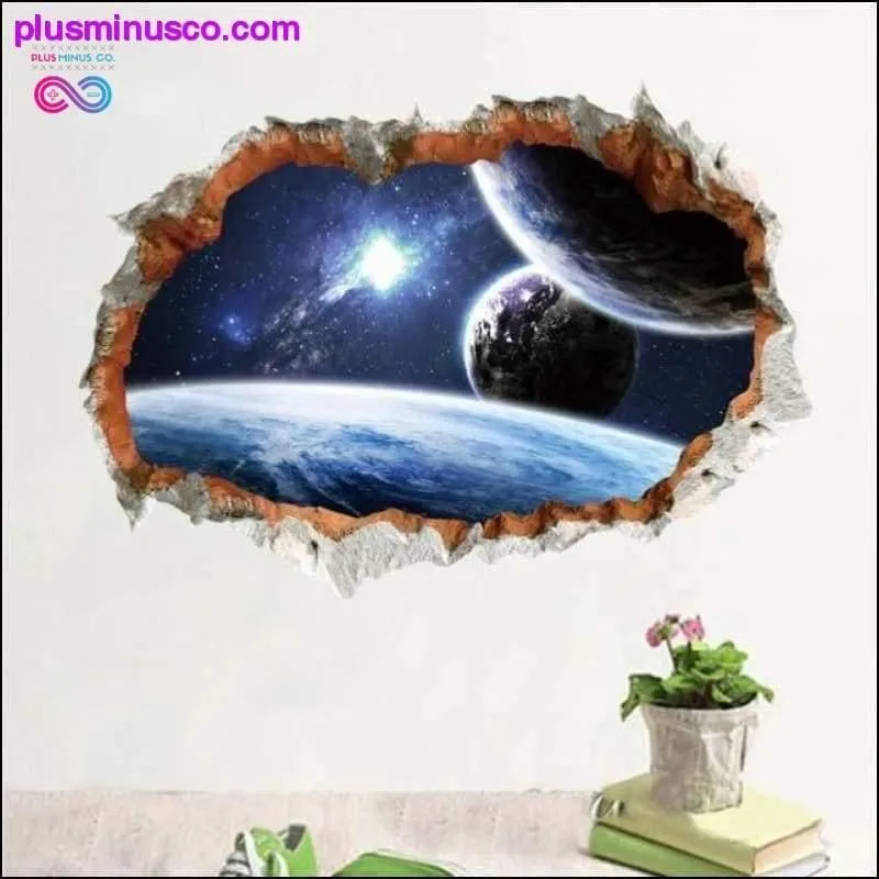 3D Broken Wall Hole Wall Decals for Home and Office