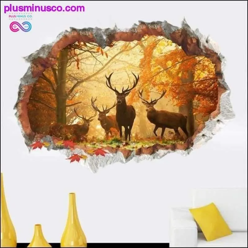 3D Broken Wall Hole Wall Decals for Home and Office