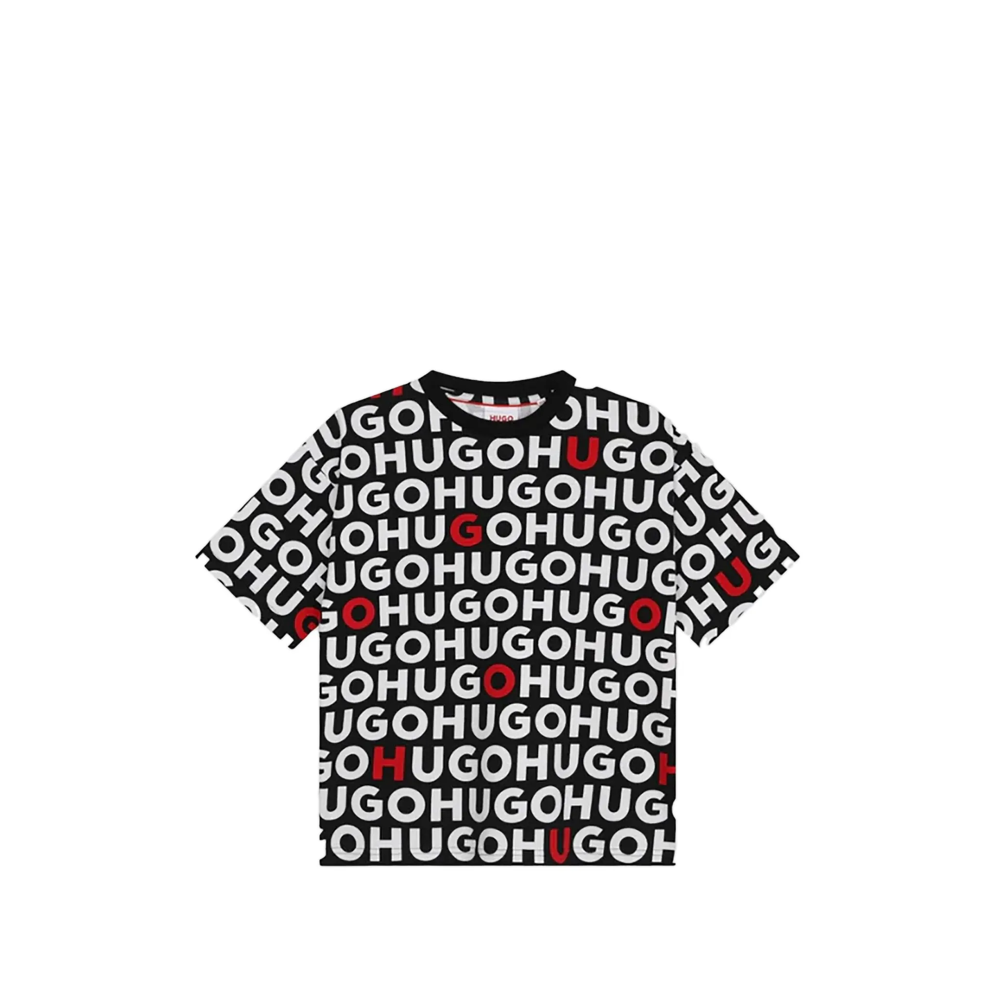 Hugo by Hugo Boss Kids All-Over Logo Short Sleeve T-Shirt