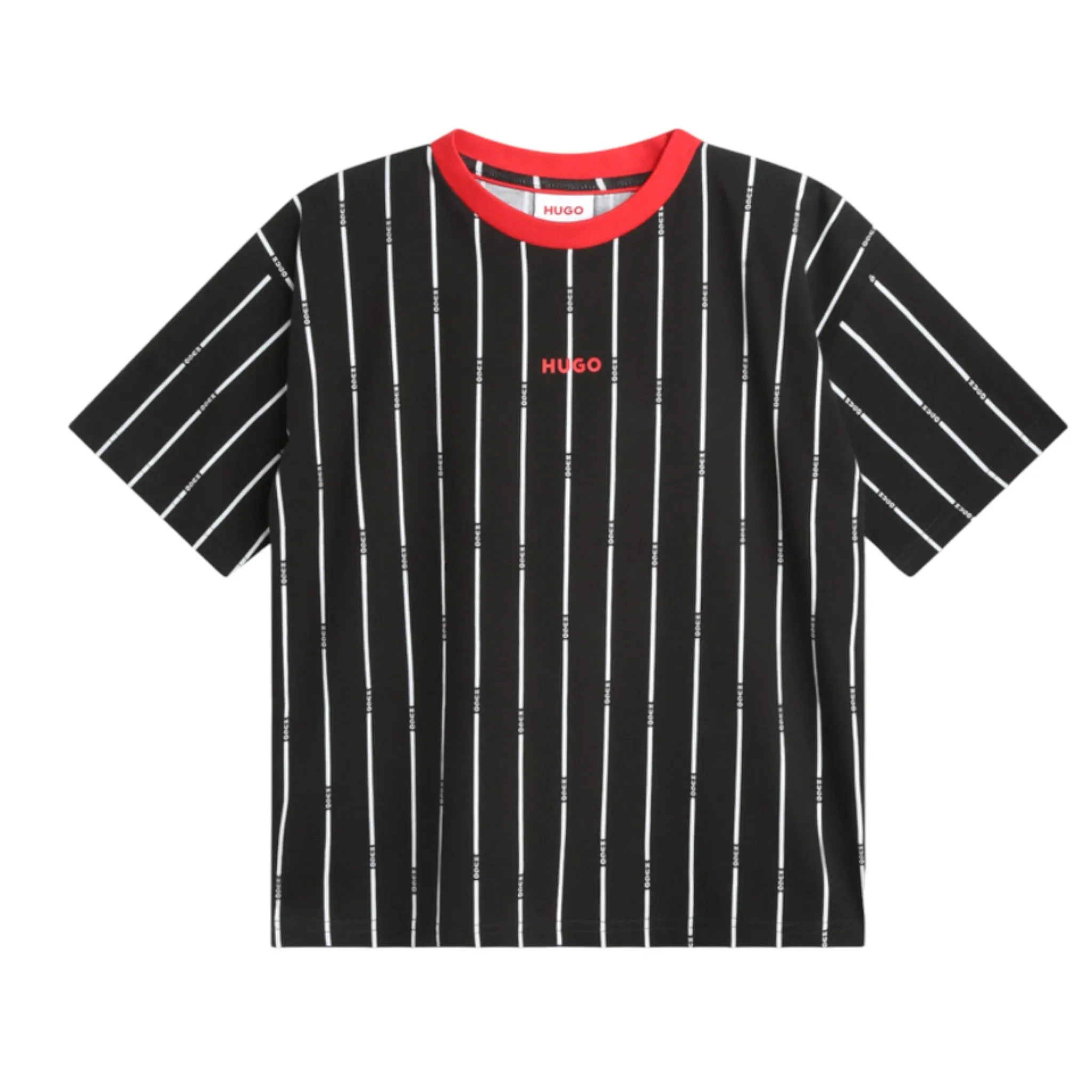 Hugo by Hugo Boss Kids Pinstripe Logo T-Shirt