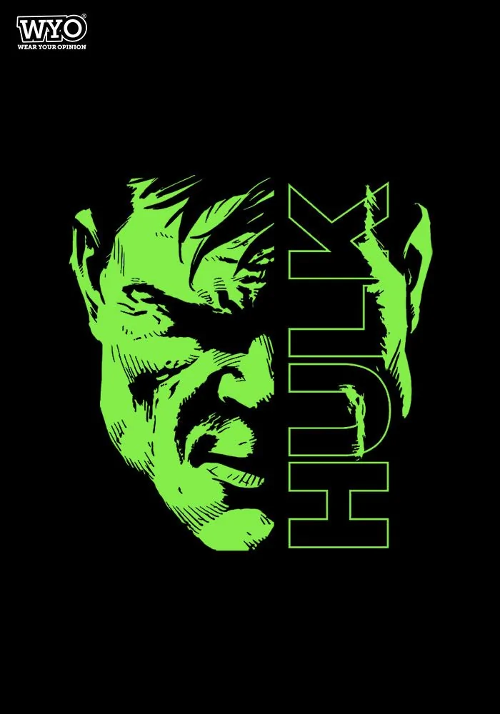 Hulk Face Glow In Dark Kids T-Shirts