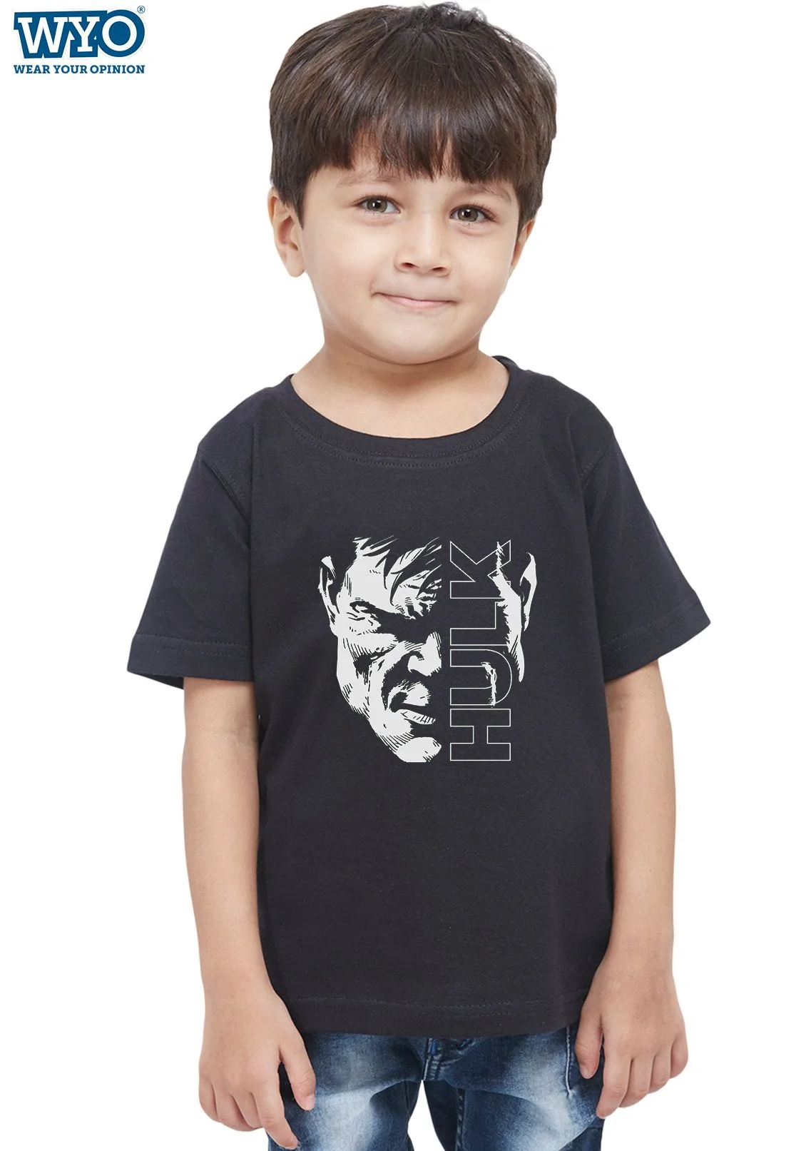 Hulk Face Glow In Dark Kids T-Shirts