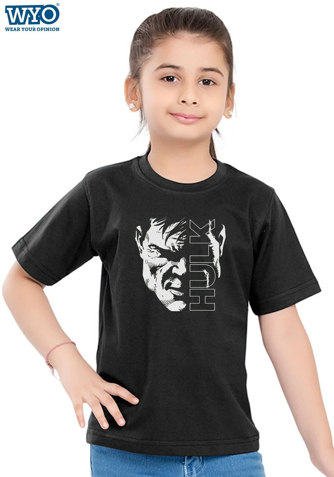 Hulk Face Glow In Dark Kids T-Shirts