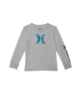 Hurley Kids Long Sleeve Graphic T-Shirt and Beanie Gift Set (Little Kids)